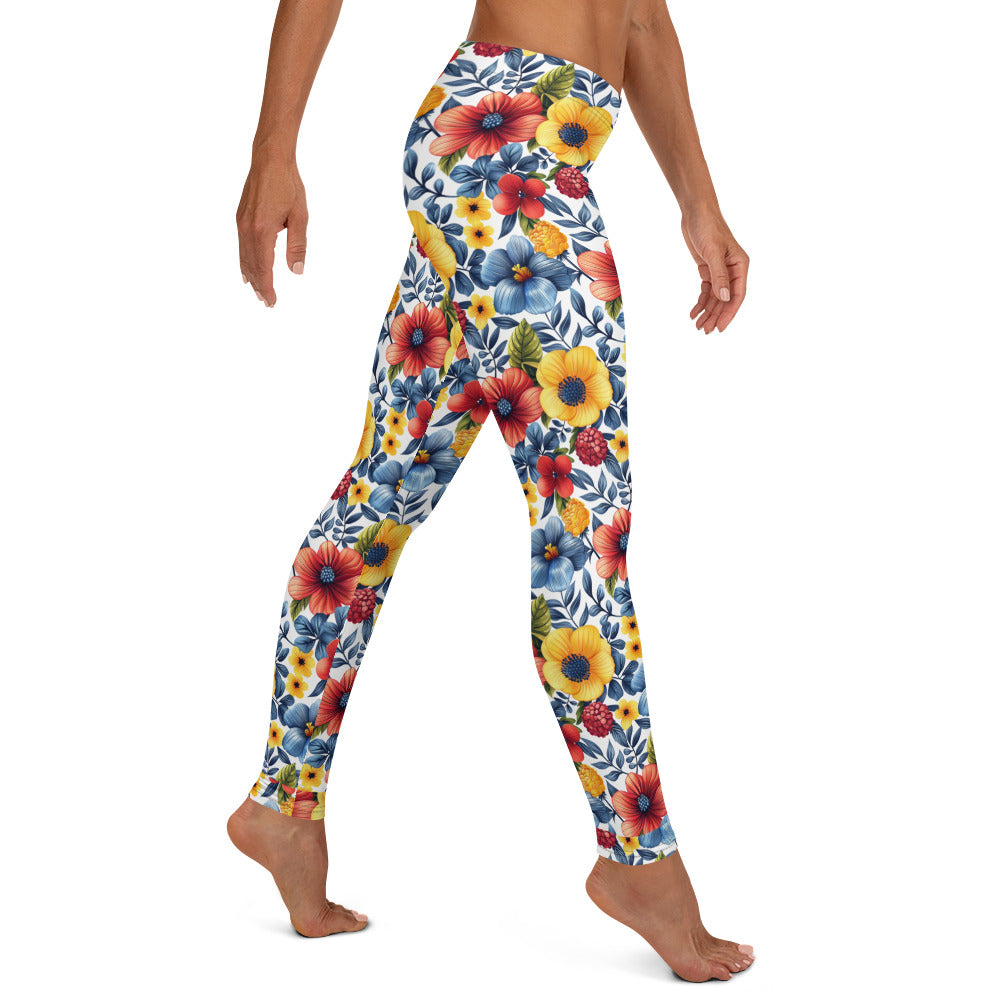 Whispering Tropical Flowers Leggings