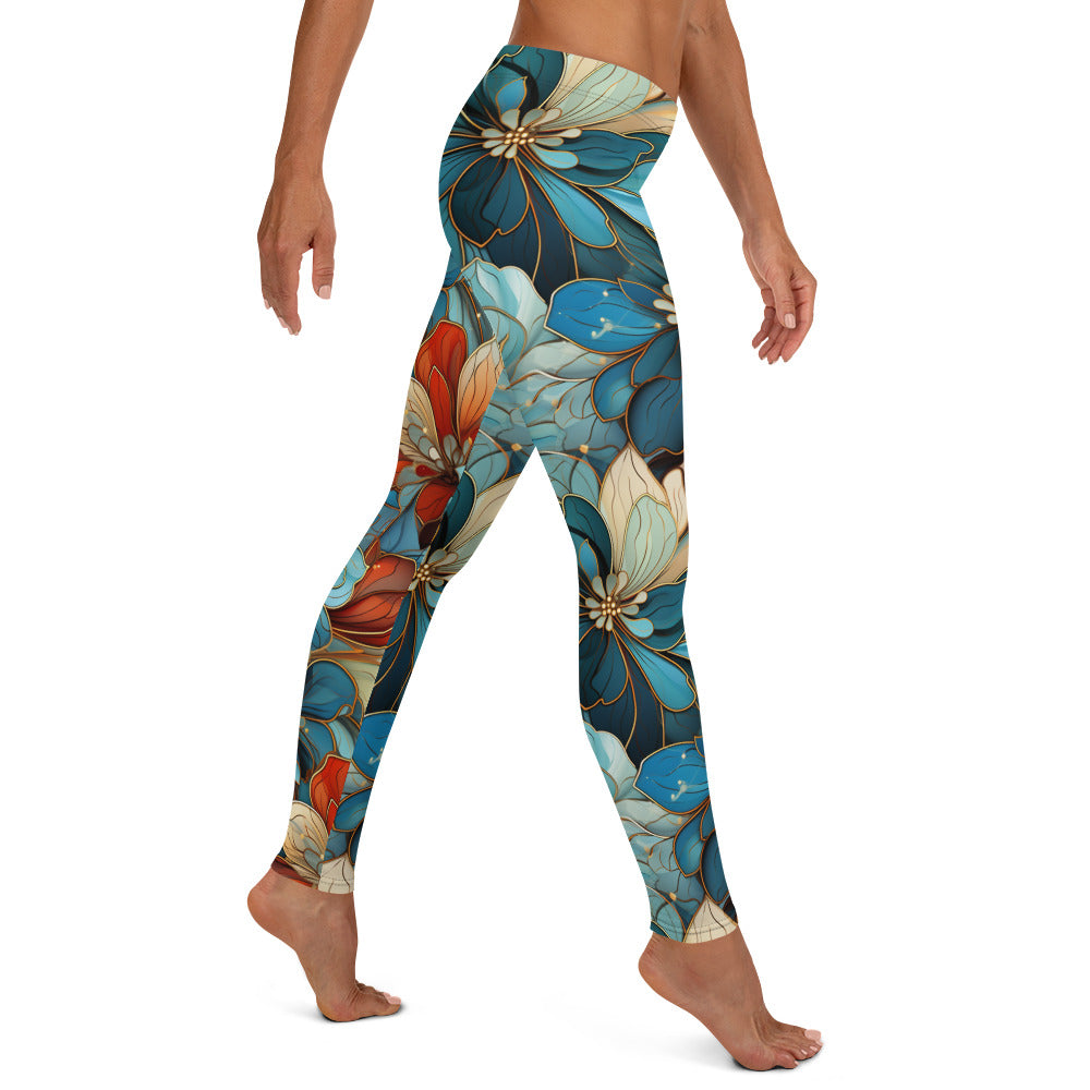 Floral Party Cloisonne Floral Printed Leggings