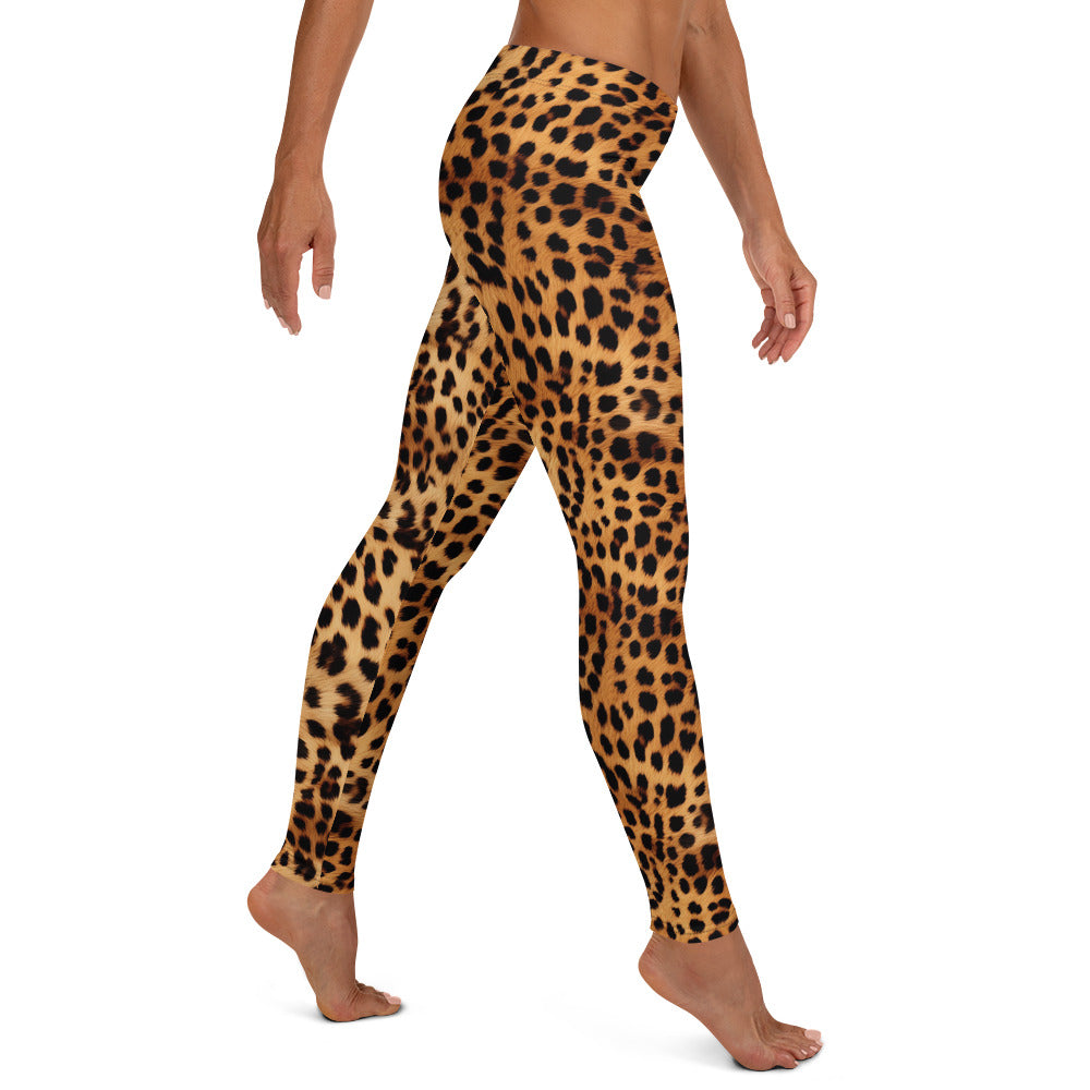 Cheetah Fur Pattern Printed Leggings