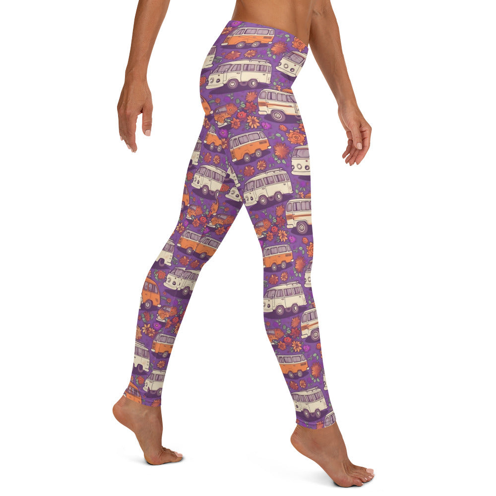 Groovy Vans Purple Hippie Leggings