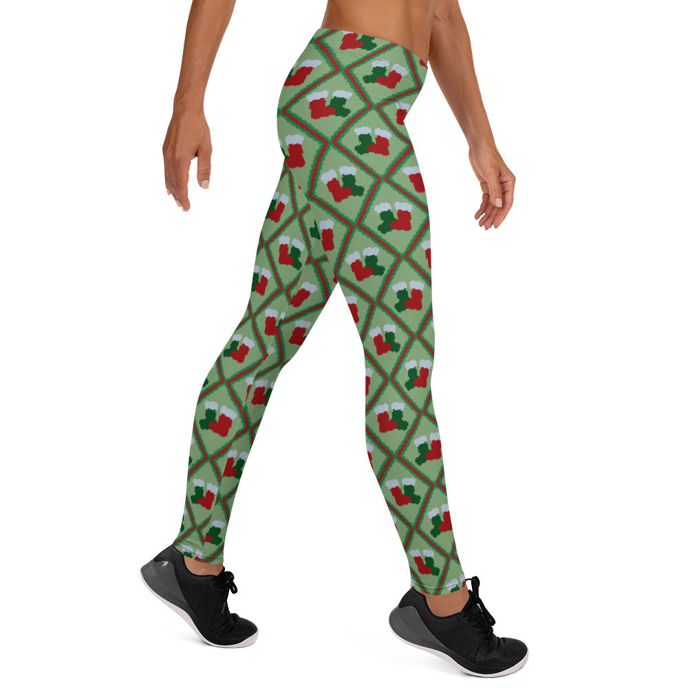 Christmas Stockings Socks Printed Leggings