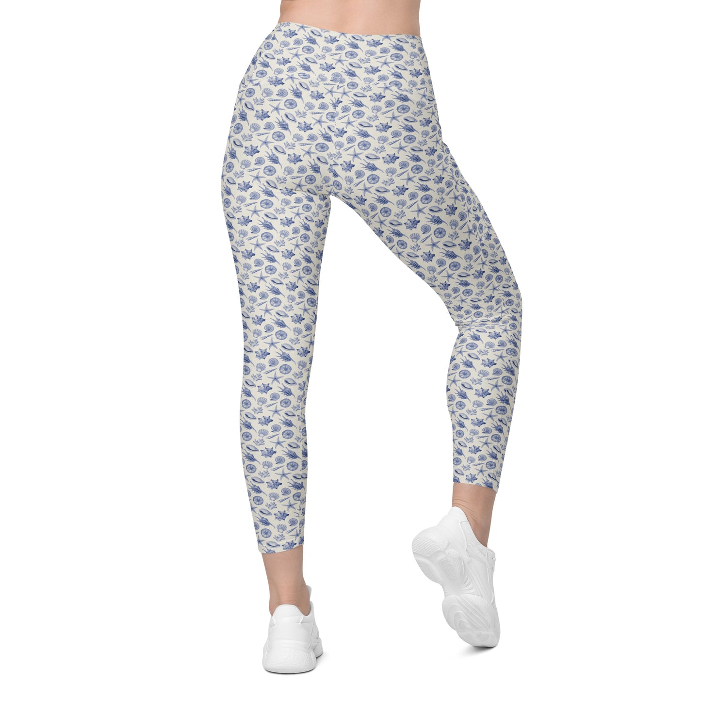 Sea Shell Printed Leggings with pockets