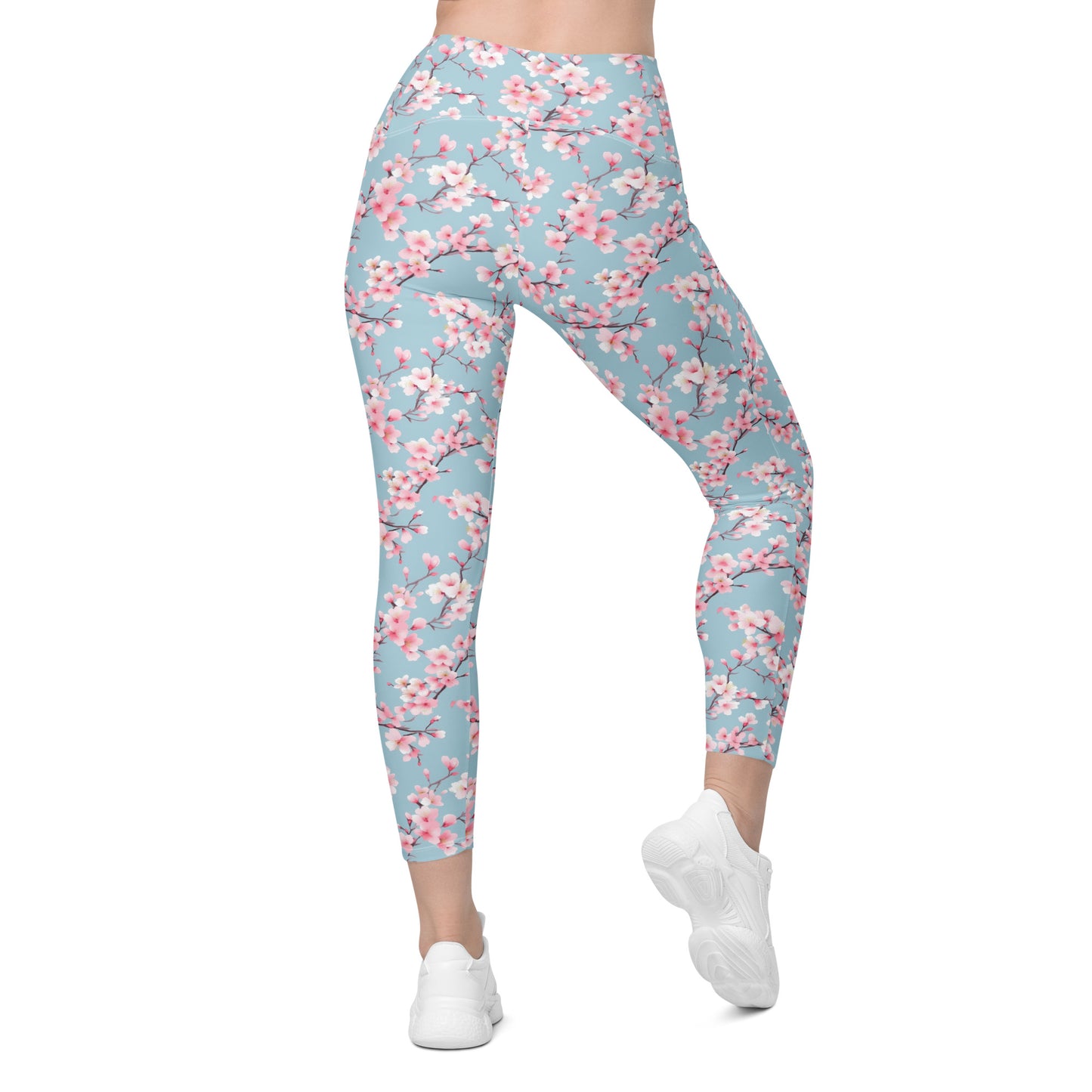 Cherry Blossom Printed Leggings with pockets