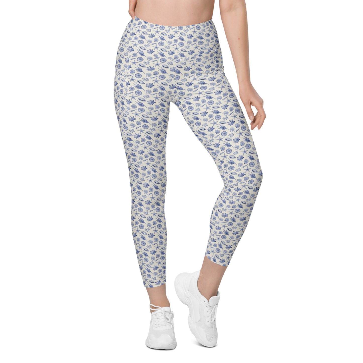 Sea Shell Printed Leggings with pockets