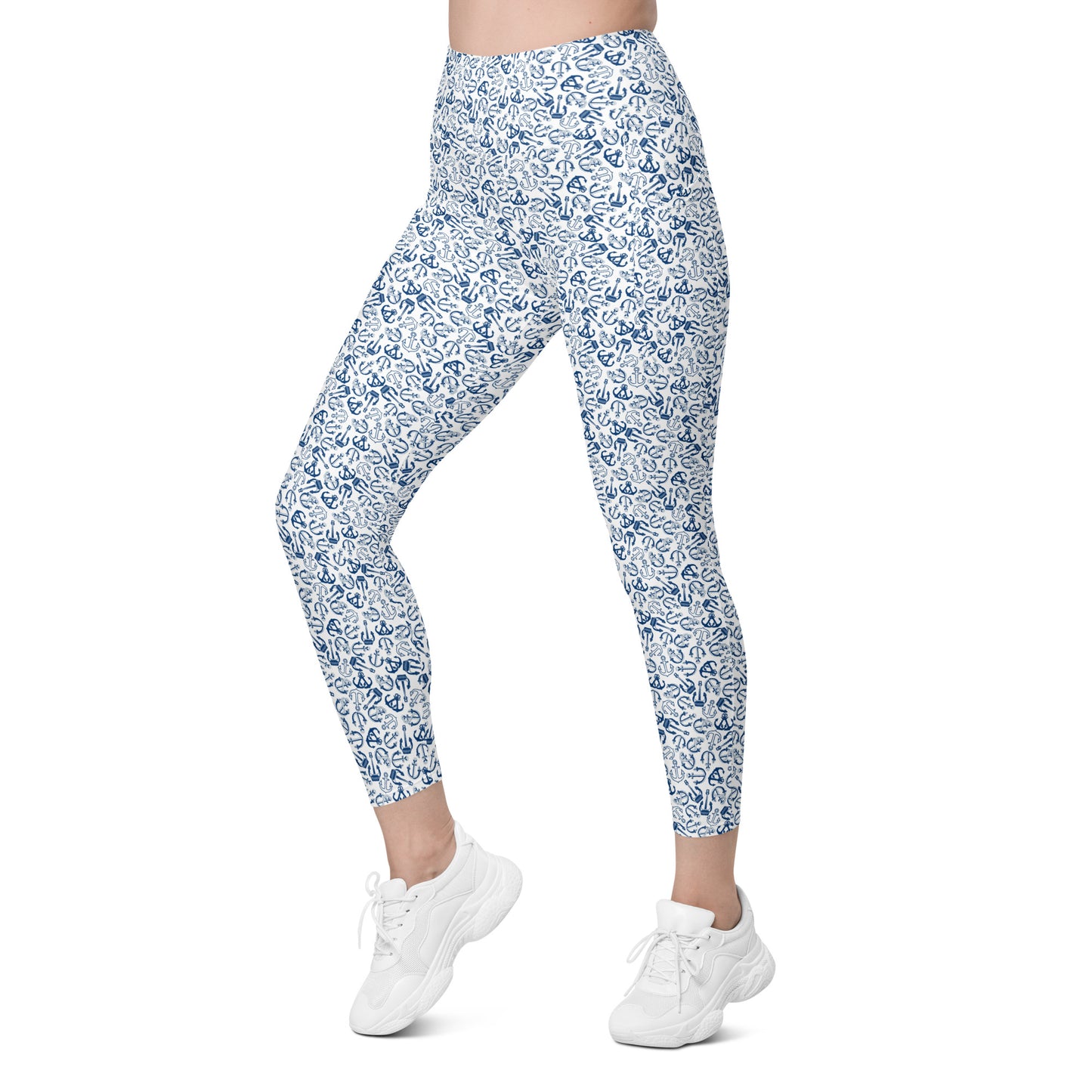 Anchors All Around Printed Leggings with pockets