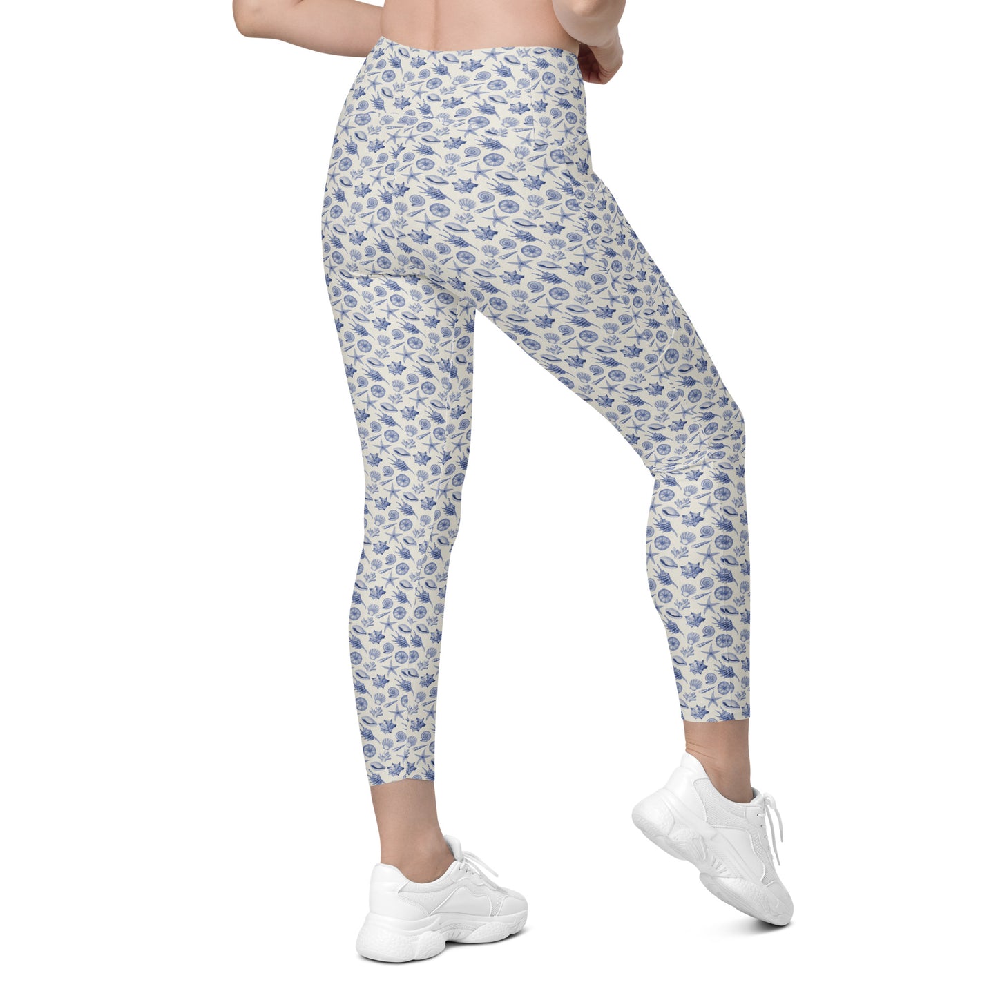 Sea Shell Printed Leggings with pockets