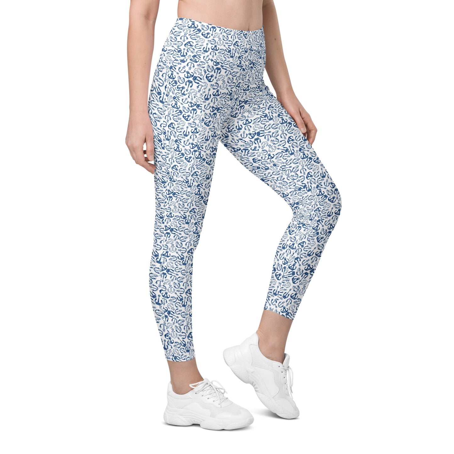 Anchors All Around Printed Leggings with pockets