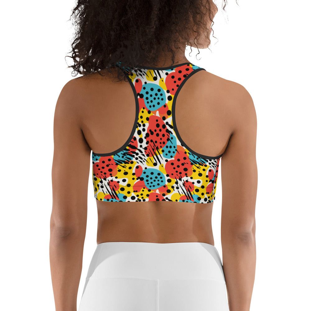 Abstract Pop Art Printed Sports bra