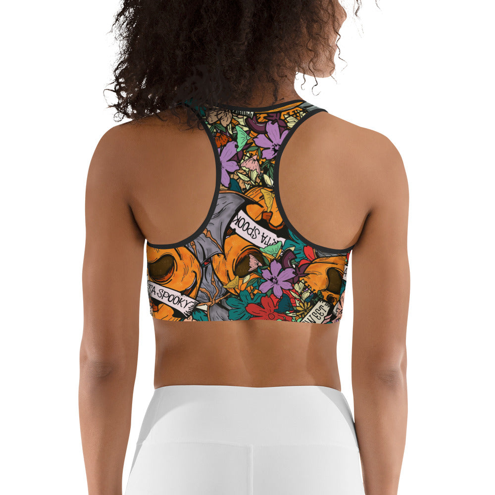 Sorta Sweet Sorta Spooky Halloween Sports bra