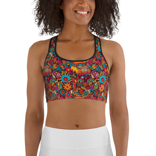 Hippie Ride Vibes Sports bra