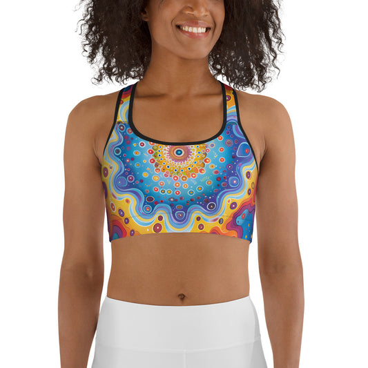 Psychedelic Pattern Sports bra