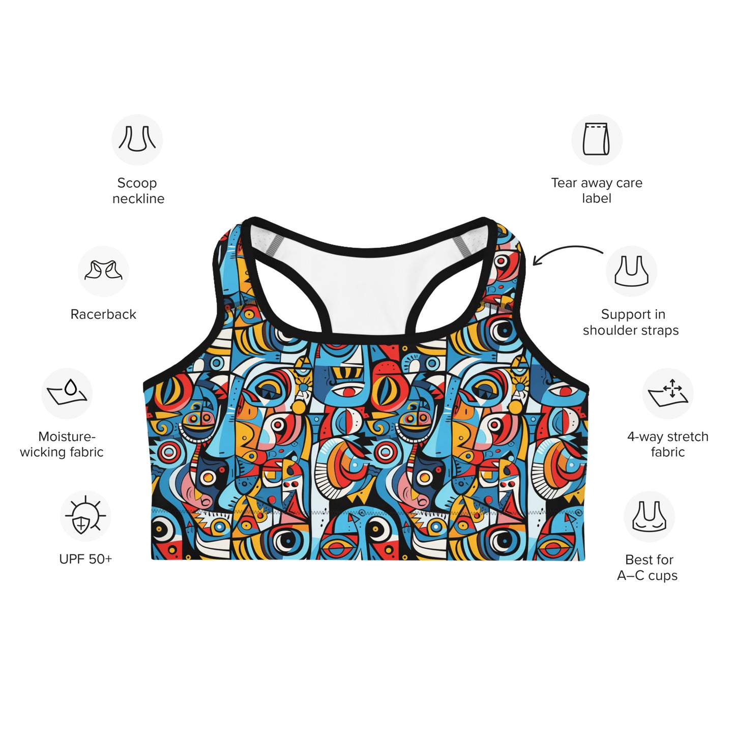 Fine Arts Pop Culture Printed Sports bra