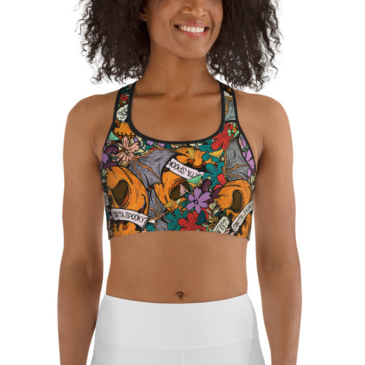 Sorta Sweet Sorta Spooky Halloween Sports bra