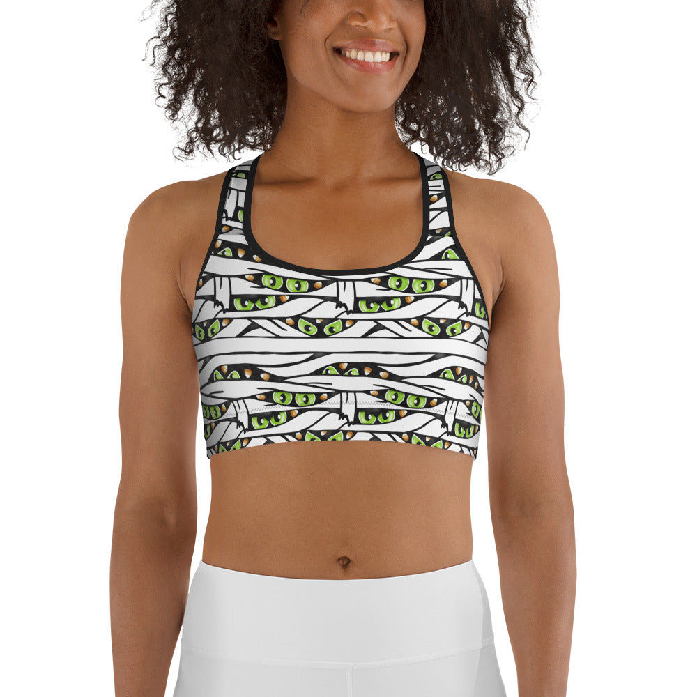 Spooky Eyes Mummy Sports bra