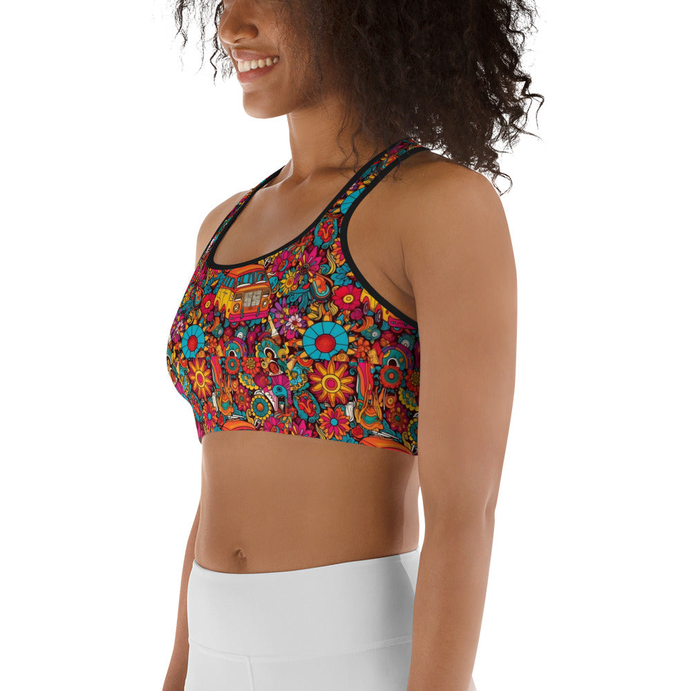 Hippie Ride Vibes Sports bra