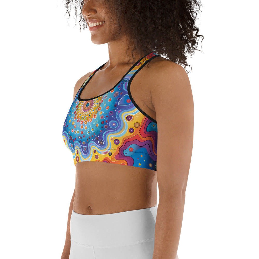 Psychedelic Pattern Sports bra