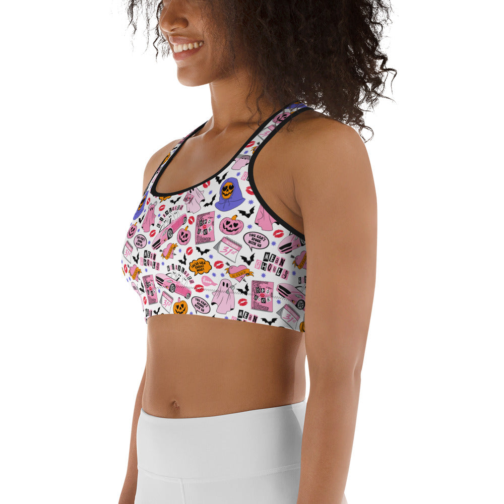 Mean Ghouls Halloween Sports Bra