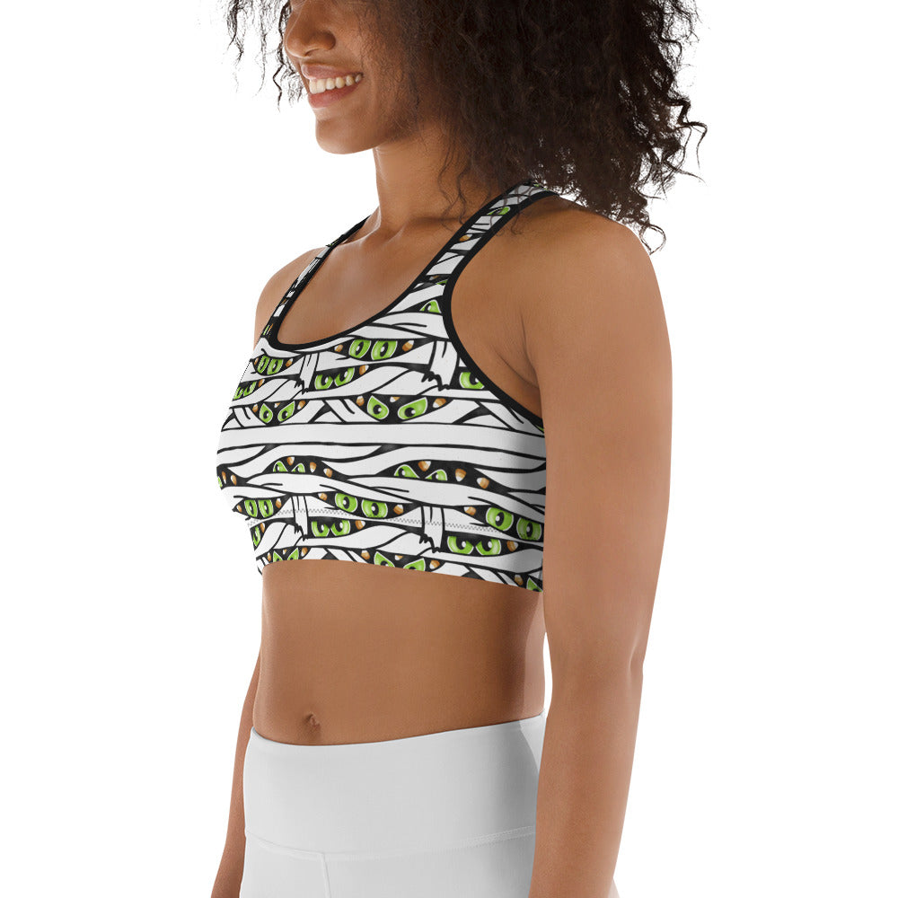 Spooky Eyes Mummy Sports bra