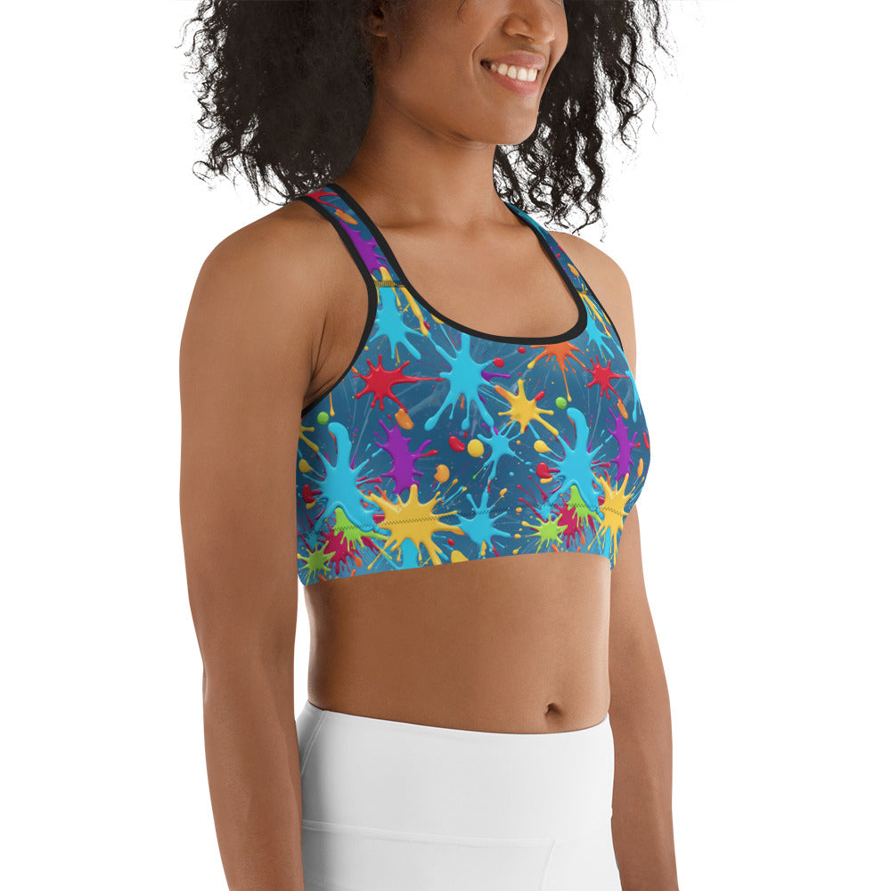 Paint Ball Vibes Sports bra