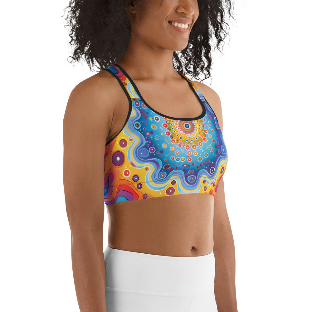 Psychedelic Pattern Sports bra