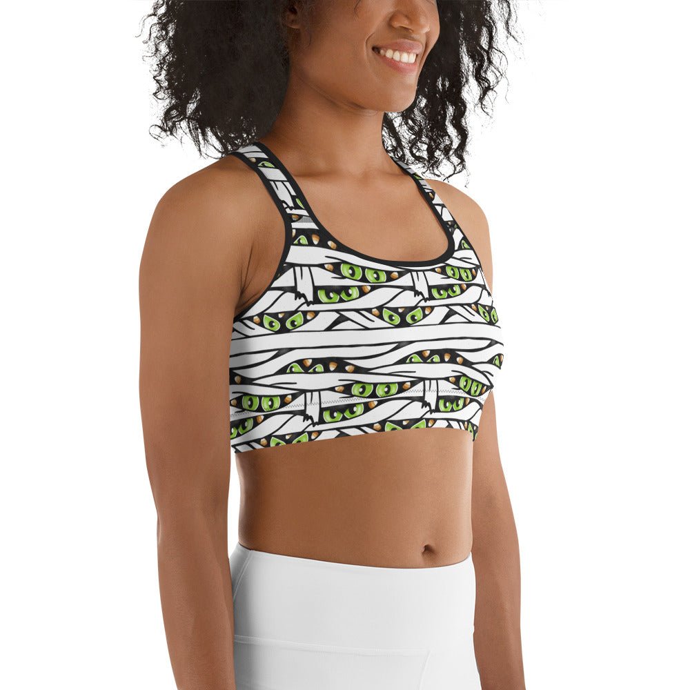 Spooky Eyes Mummy Sports bra