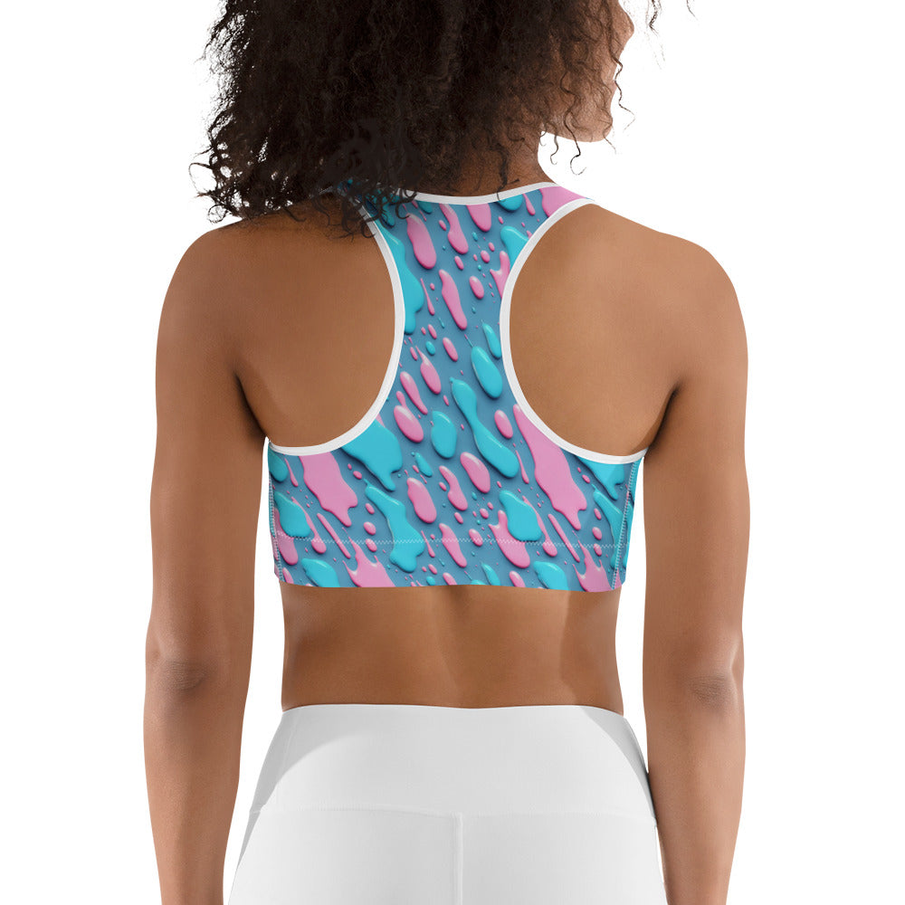 Pestle and Pink Color Splash Sports bra