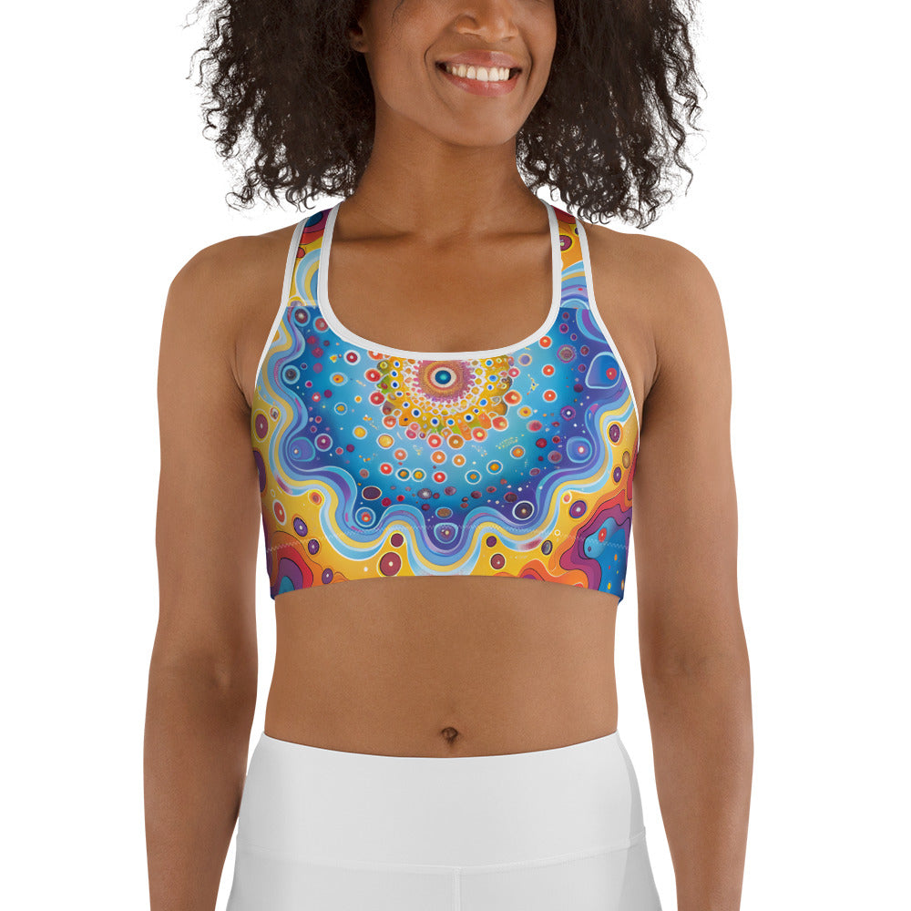 Psychedelic Pattern Sports bra