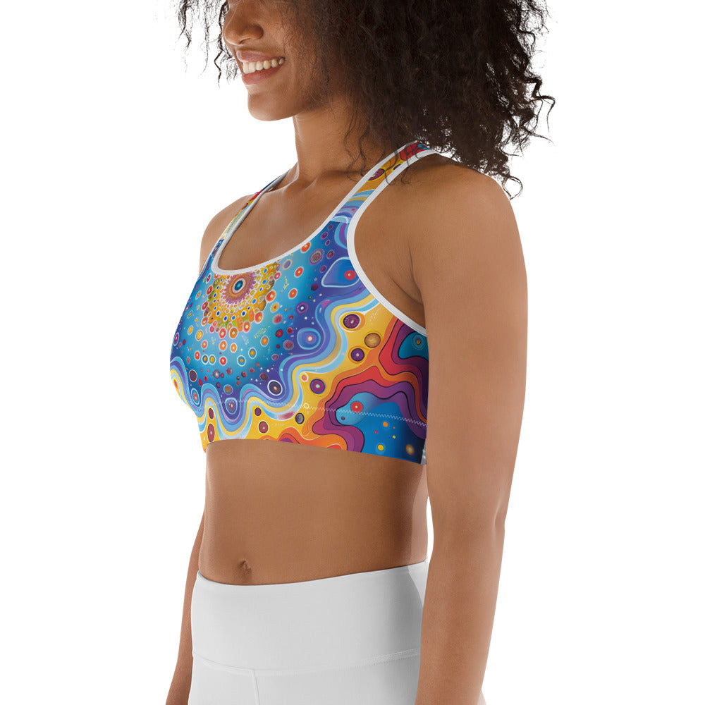 Psychedelic Pattern Sports bra