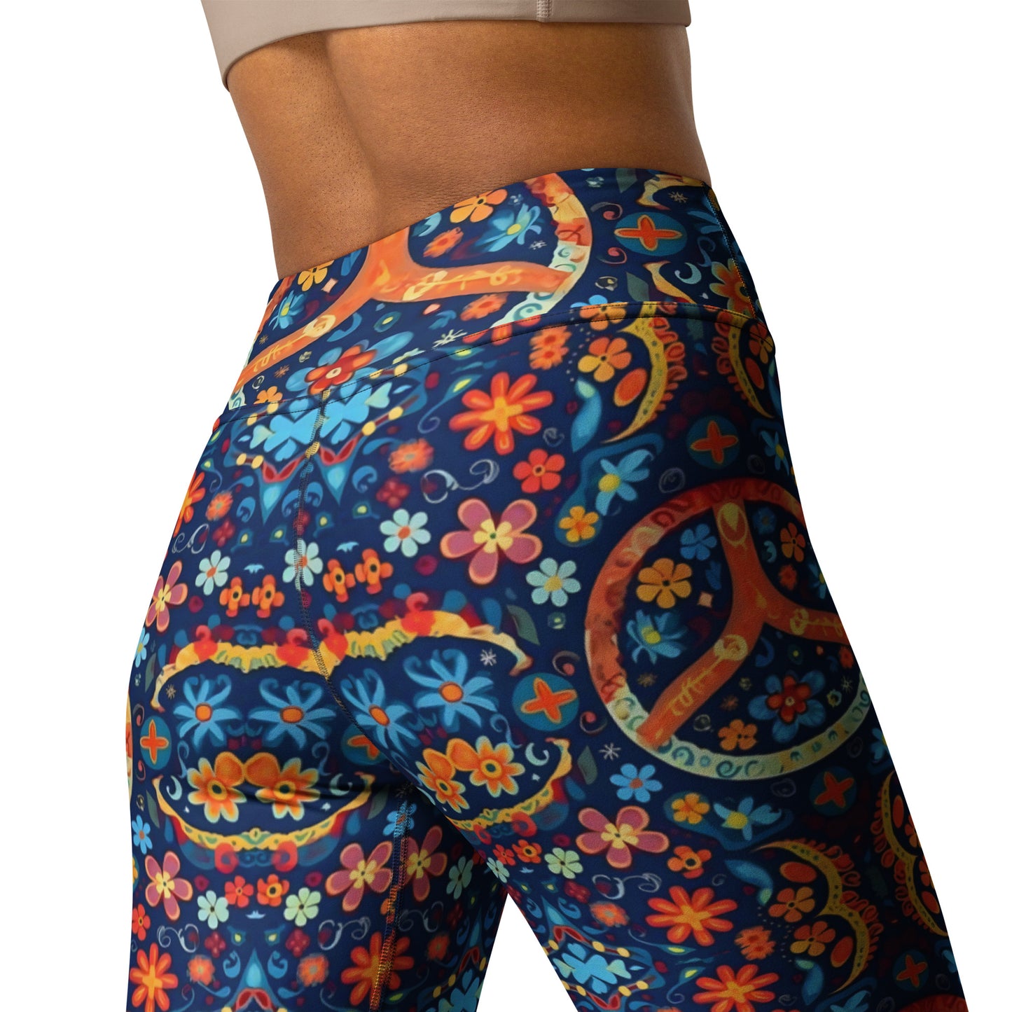 Peace Love Be Hippie Yoga Leggings