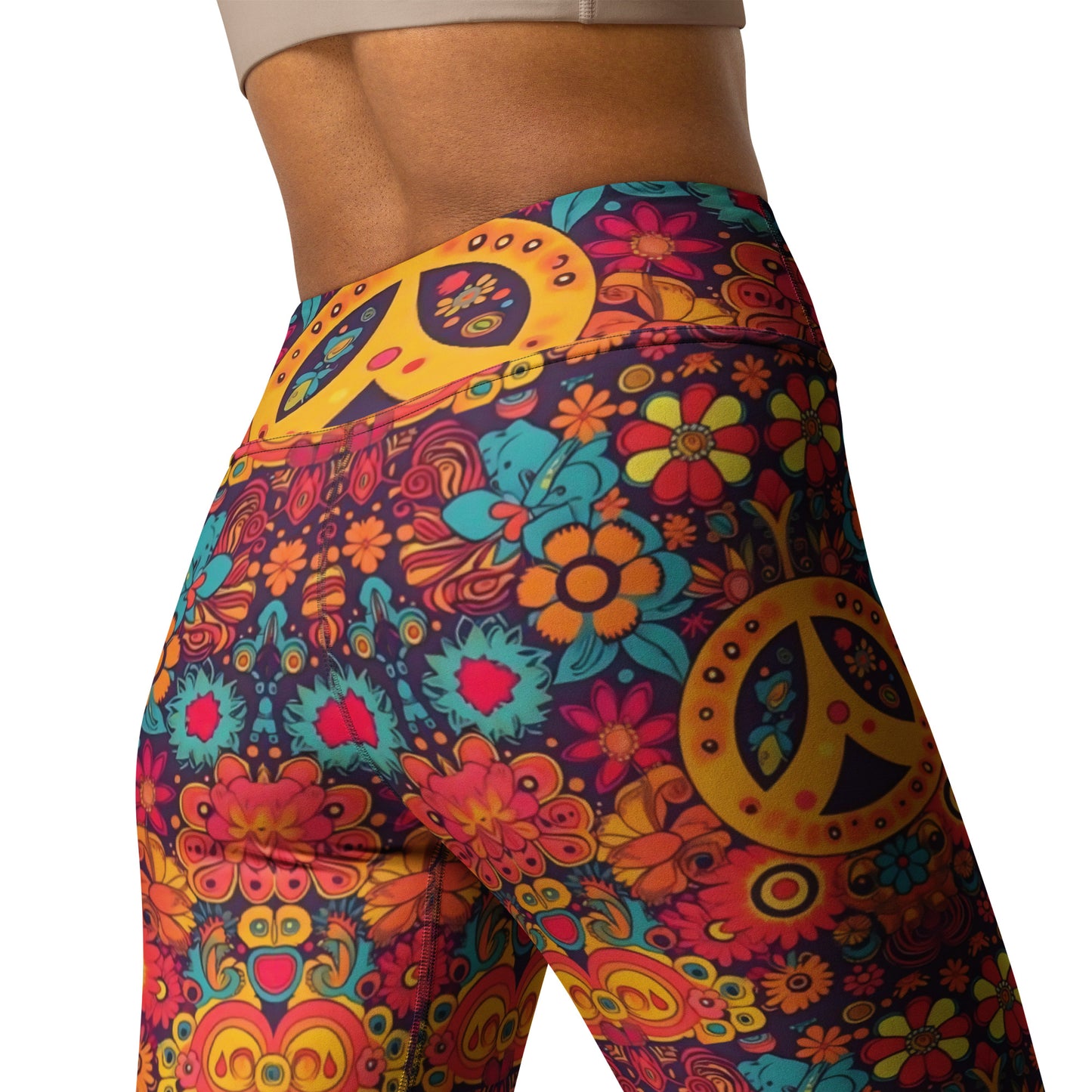 Peace & Be Hippie Yoga Leggings