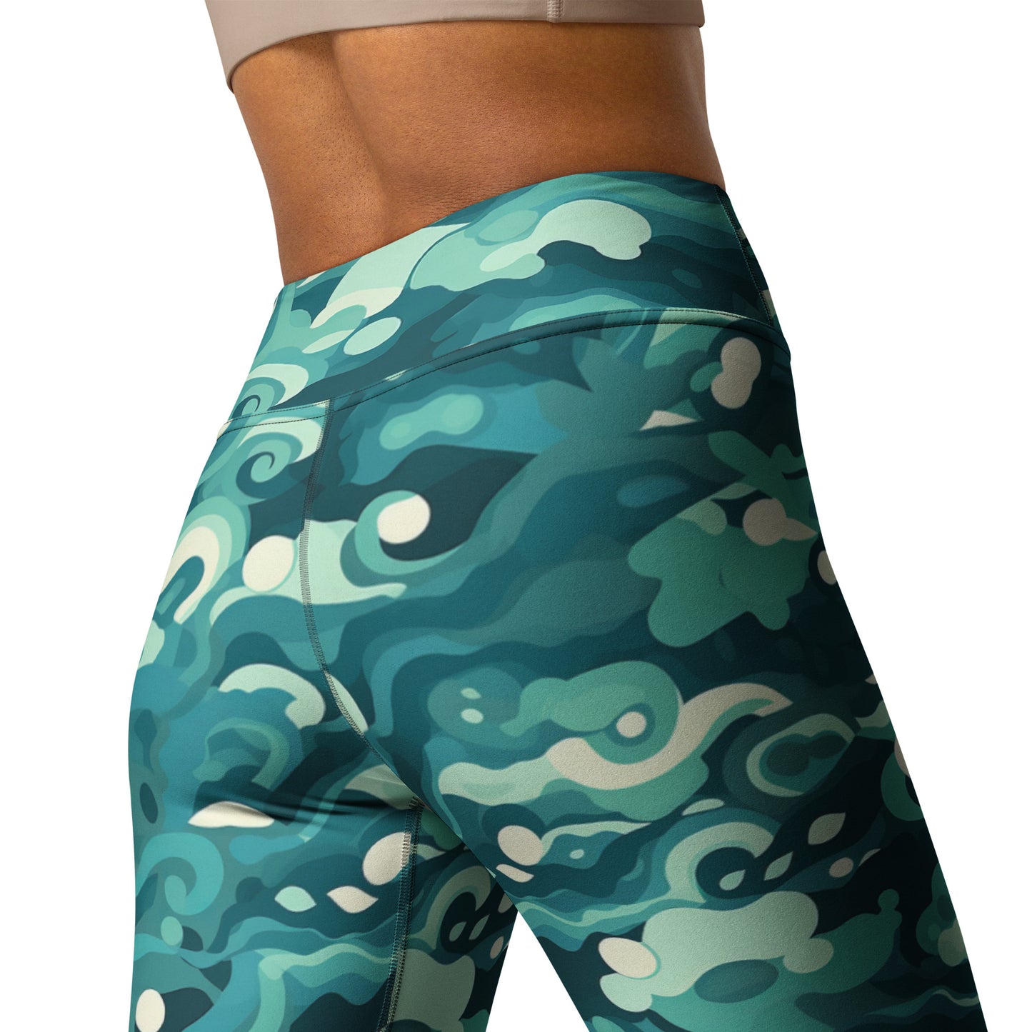 Ocean Waves Yoga Leggings