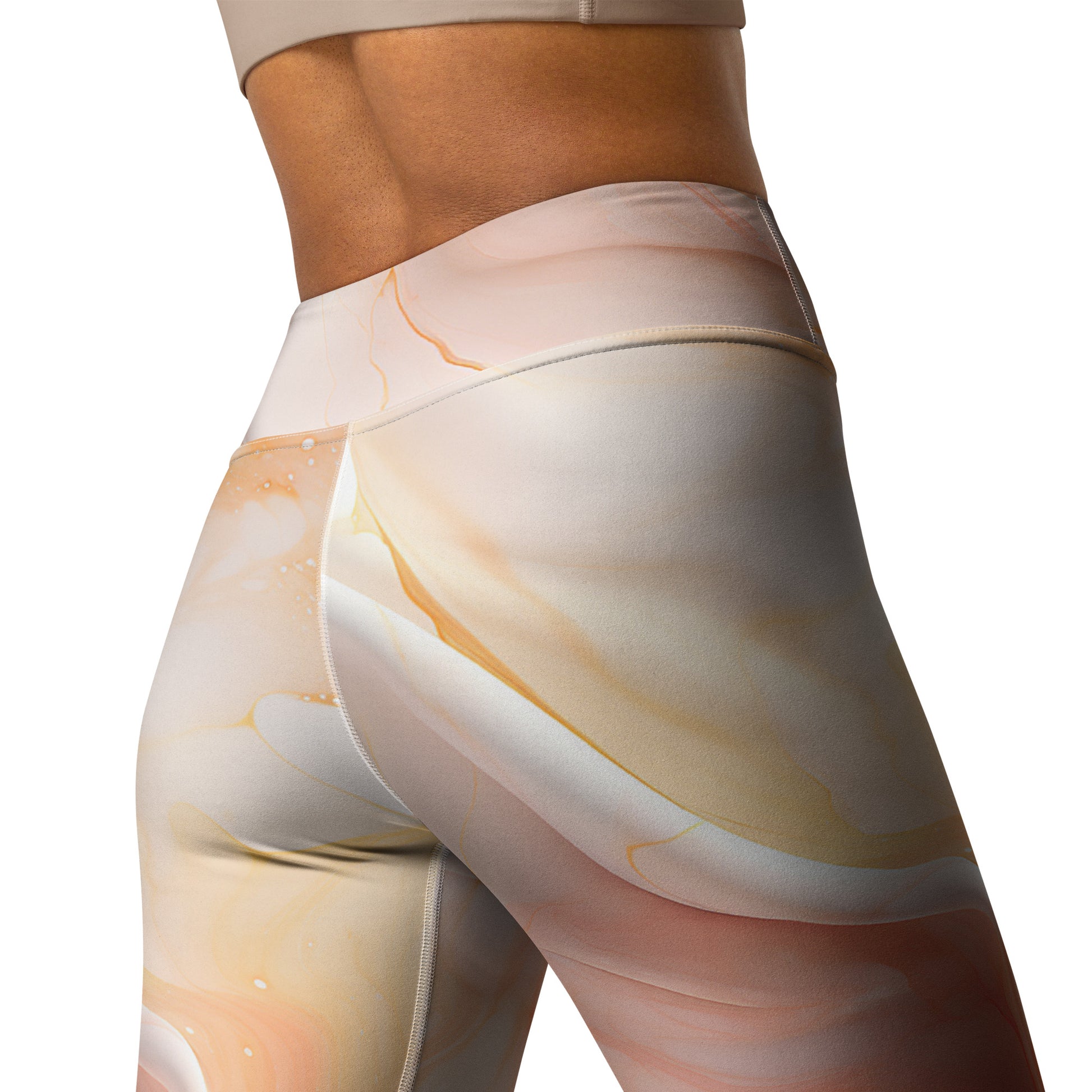 Pink Marble Yoga Leggings