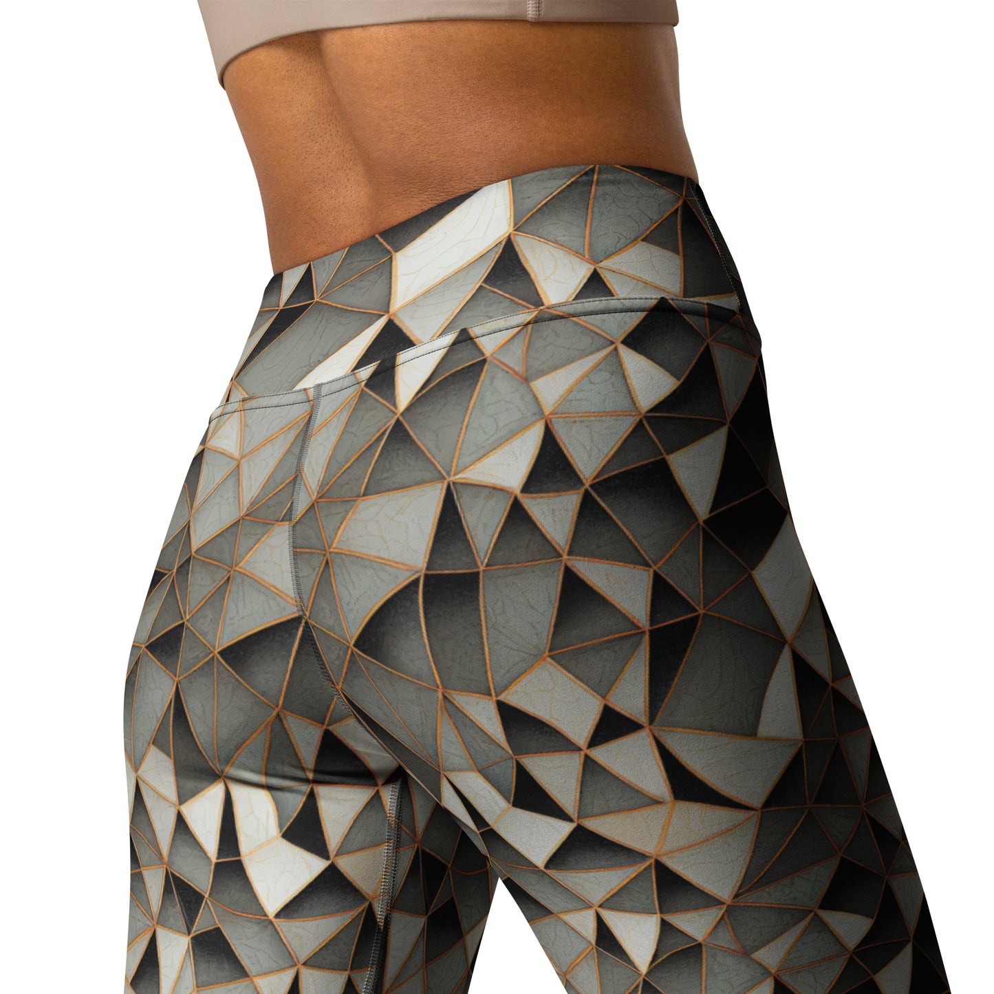 Polygon Geometric Pattern Yoga Leggings