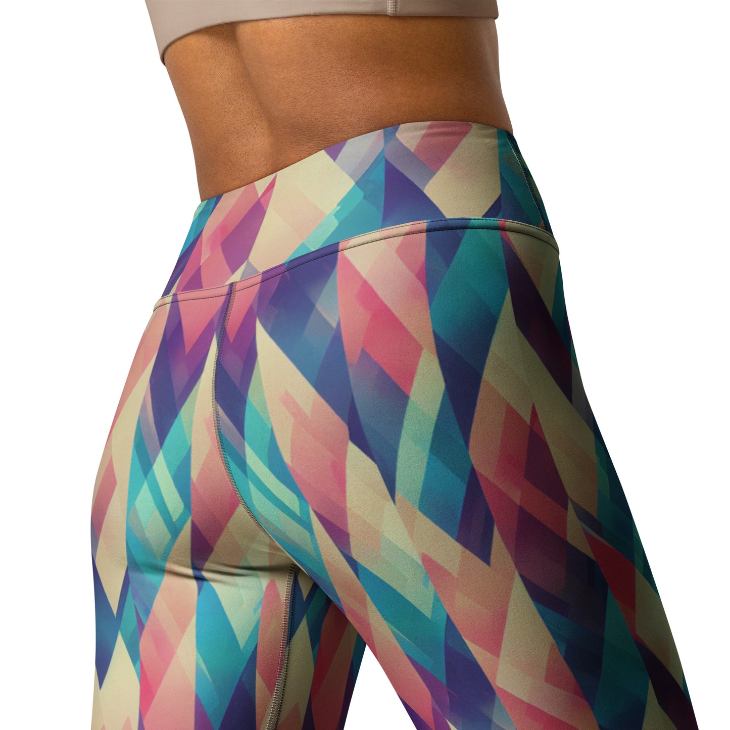 Colorful Geometric Pattern Yoga Leggings