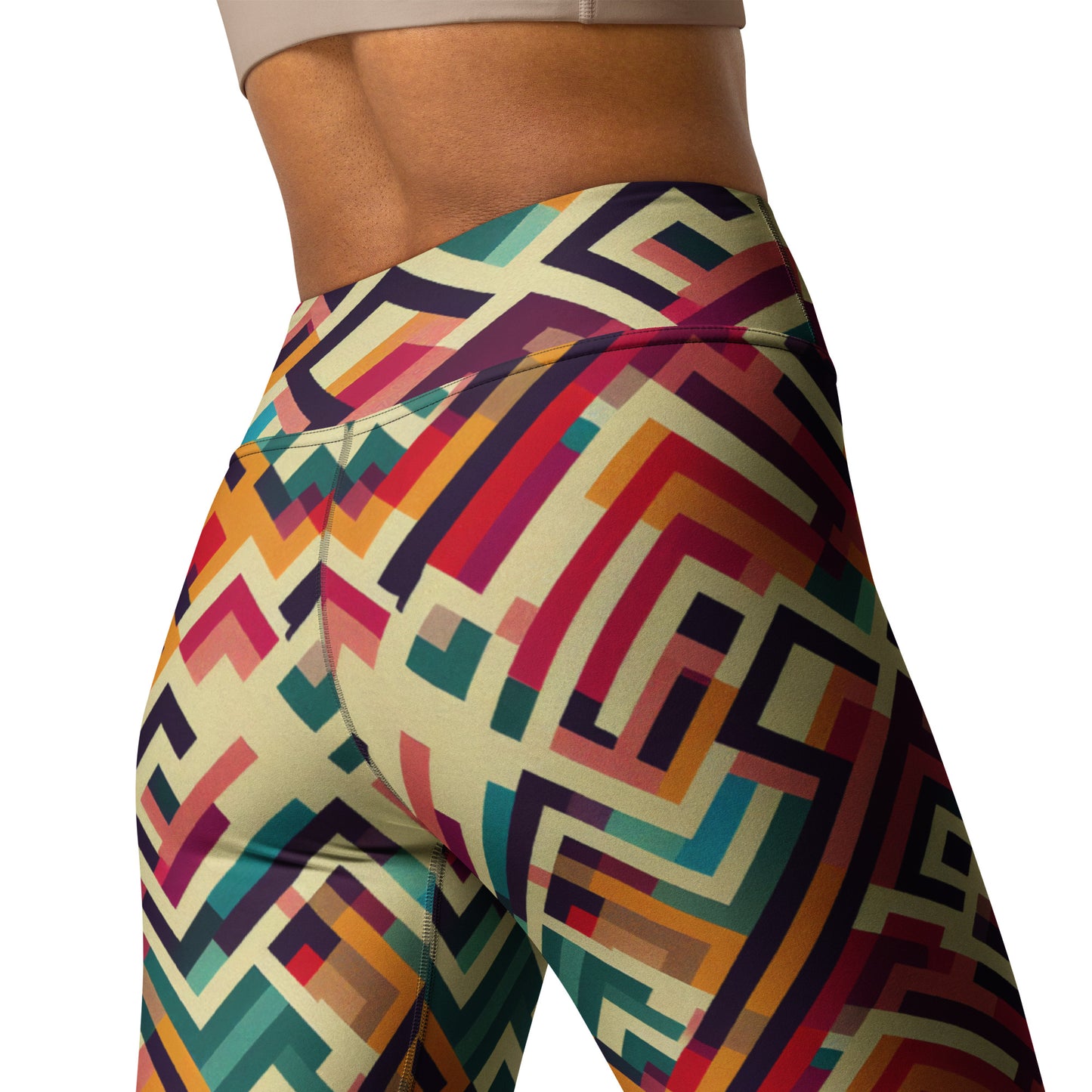 Modern Geometric Pattern Yoga Leggings