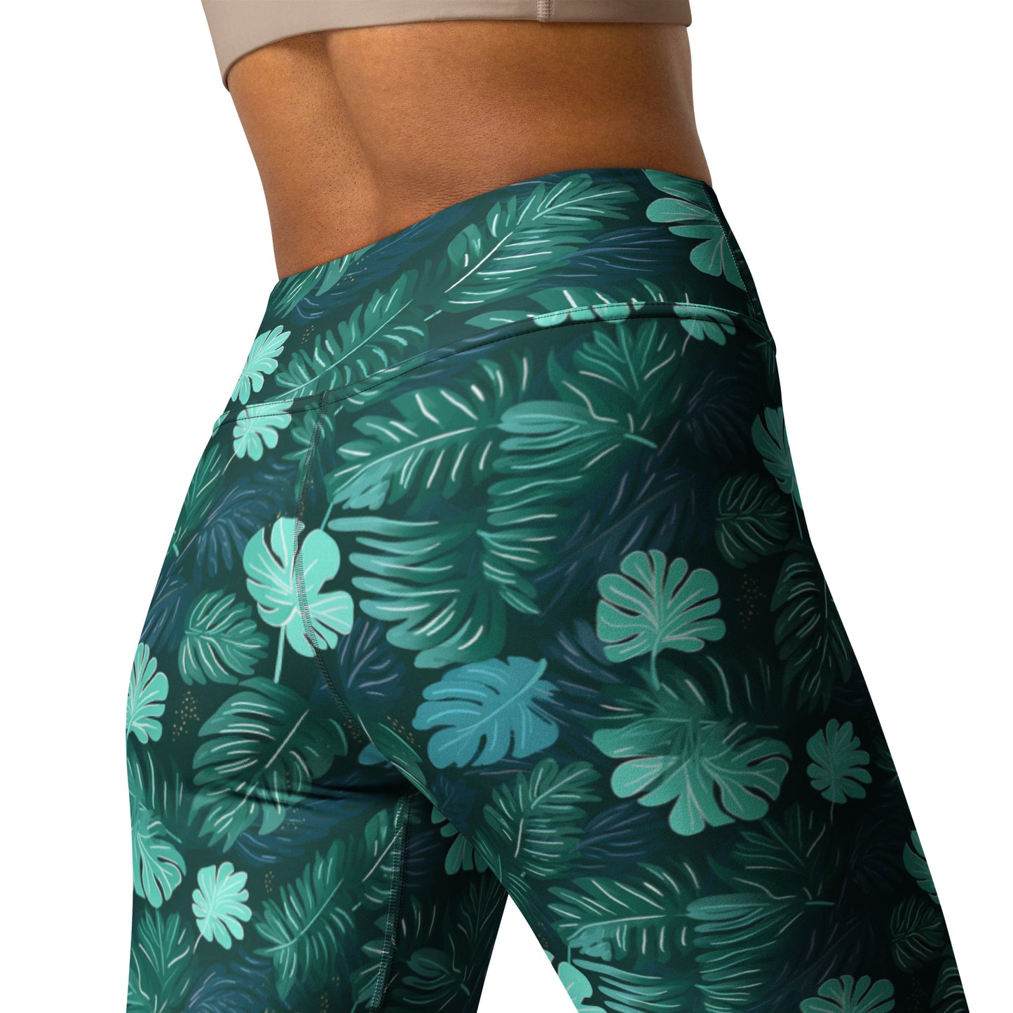 Tropical Greens Yoga Leggings