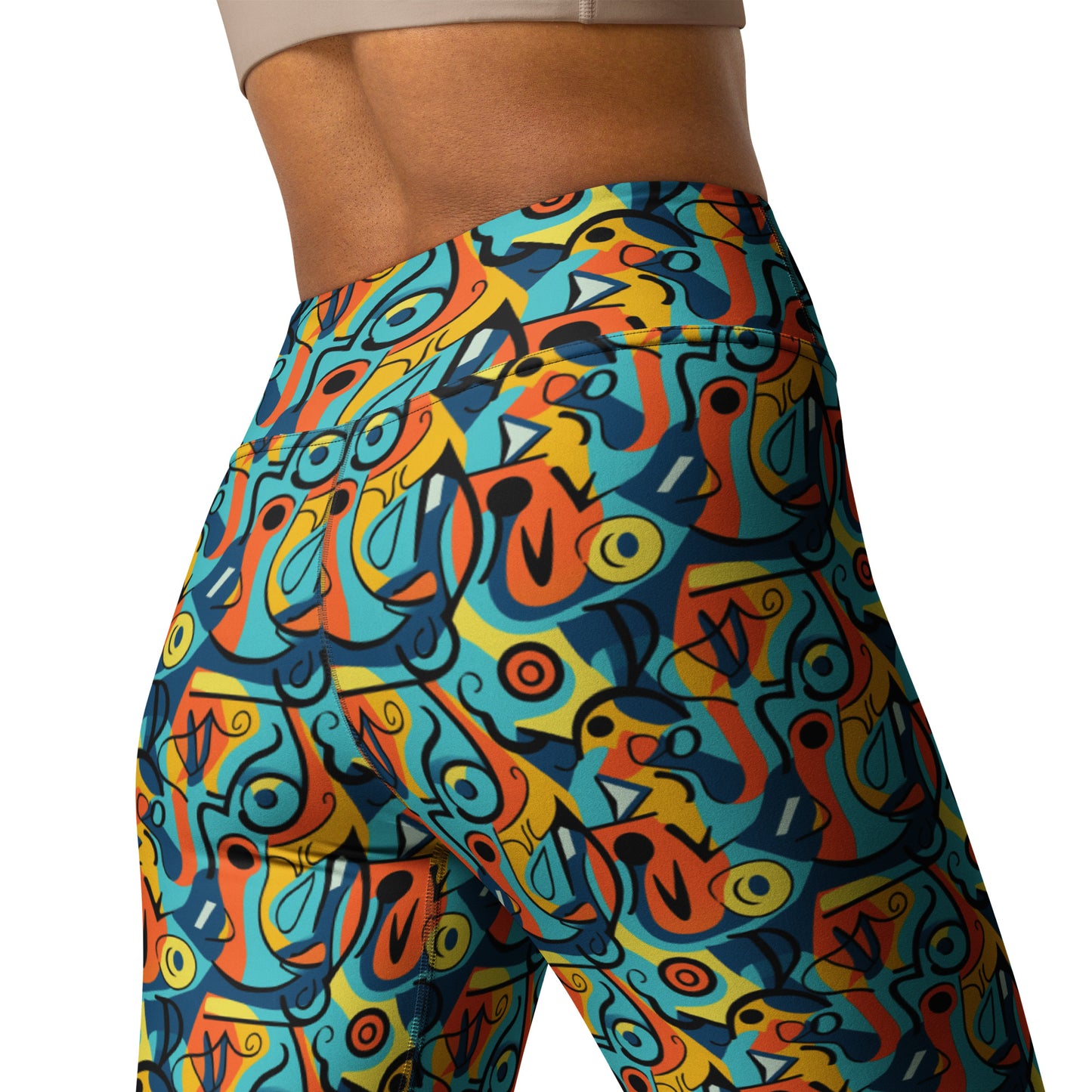 Fine Art Geometric Pattern Yoga Leggings