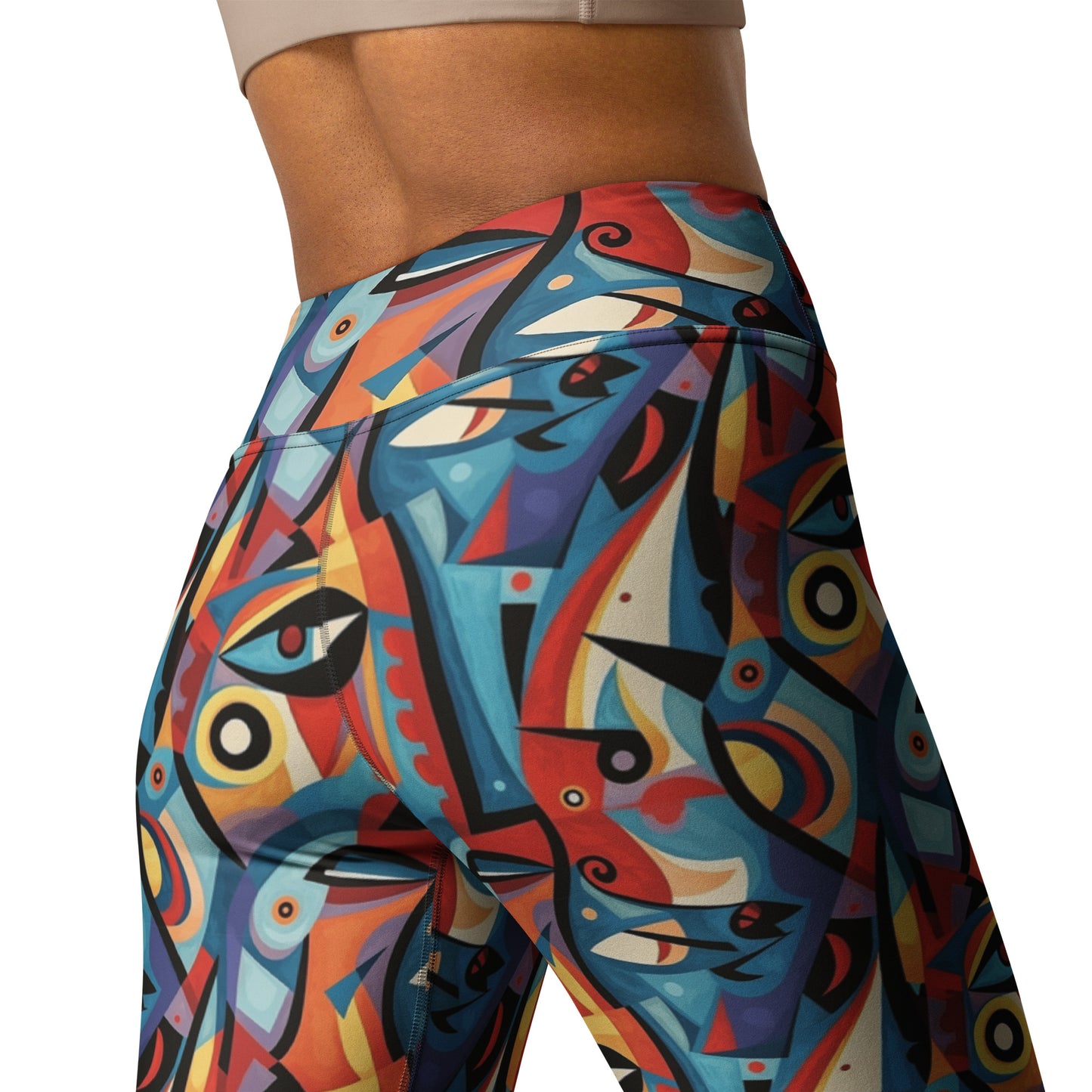 Pop Culture Geometric Pattern Yoga Leggings