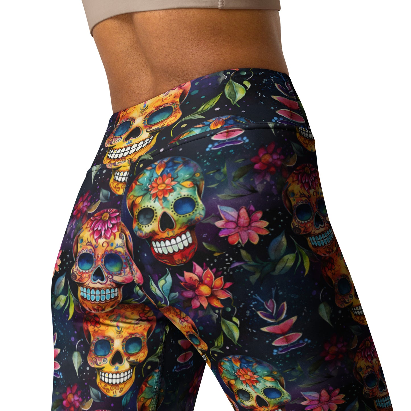 Sugar Skulls Yoga Leggings