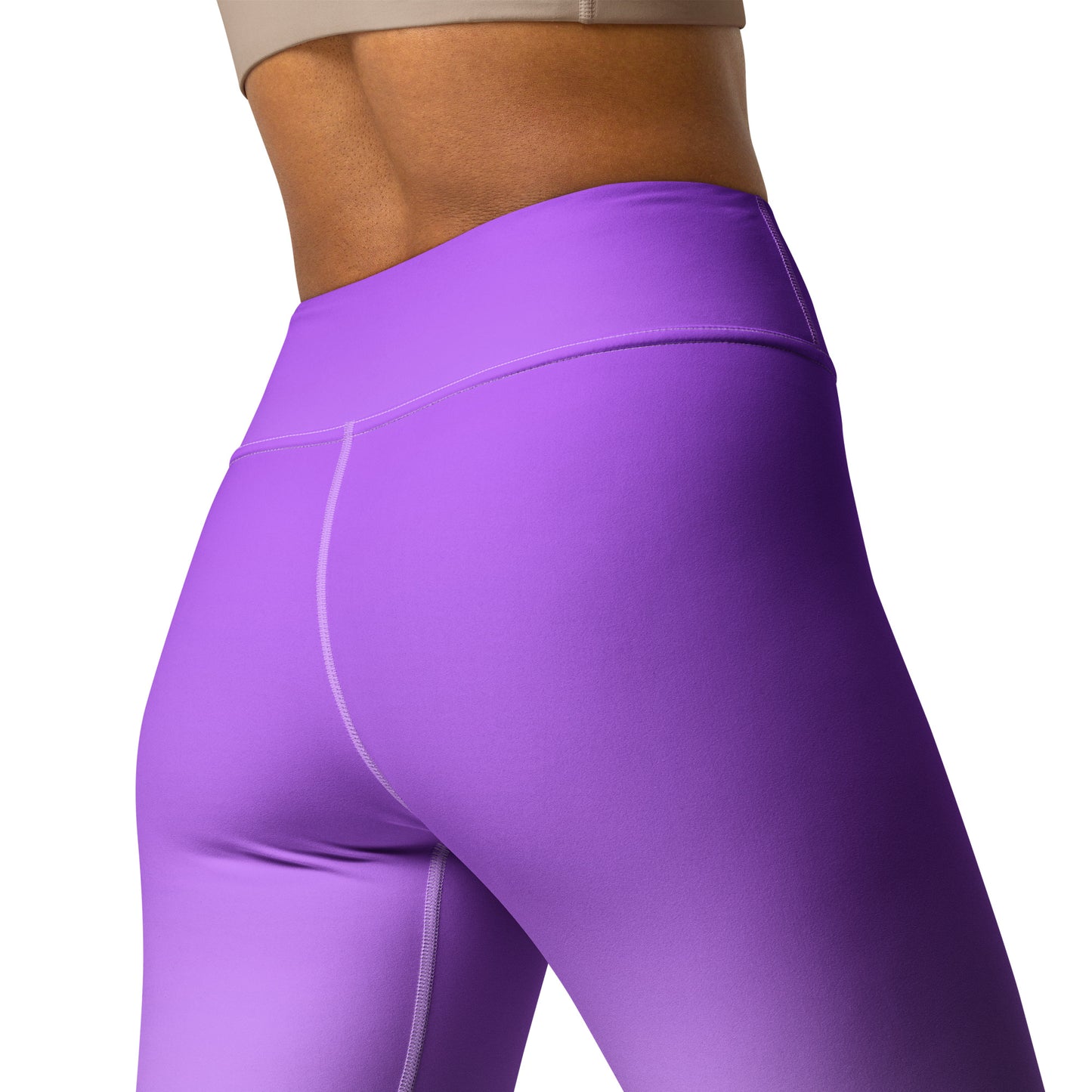 Ombre Purple to White Yoga Leggings