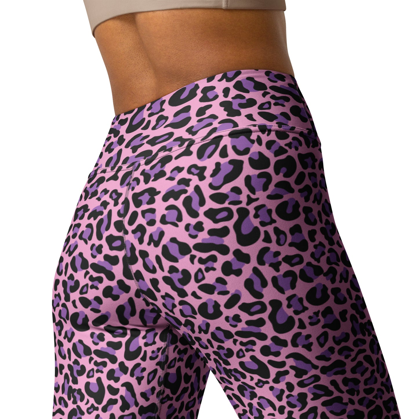 Purple & Pink Leopard Print Yoga Leggings