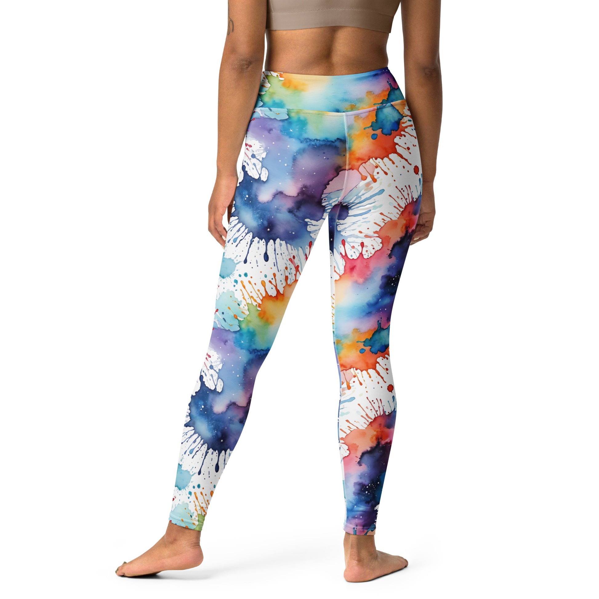 Watercolor Splash Yoga Leggings