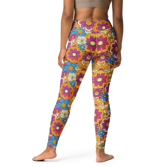 Groovy Floral Yoga Leggings