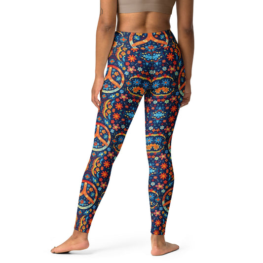 Peace Love Be Hippie Yoga Leggings