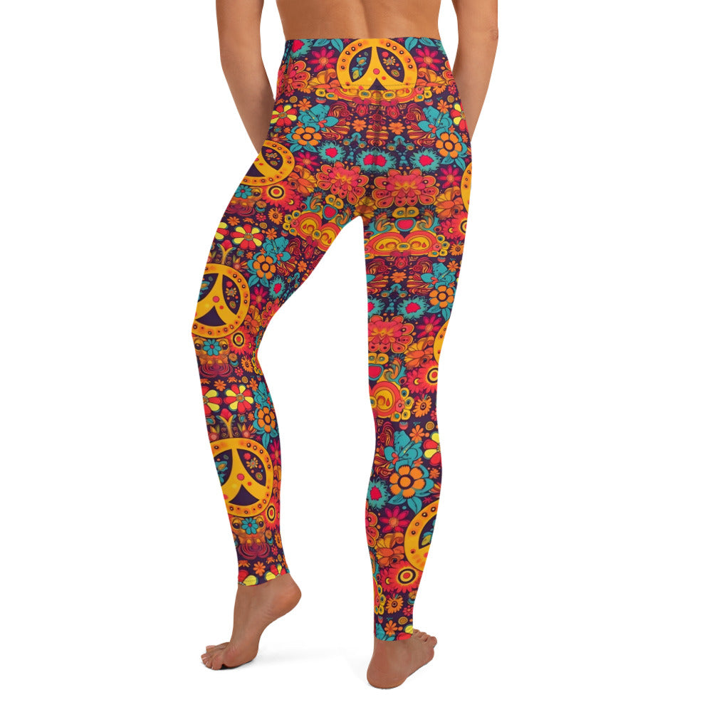 Peace & Be Hippie Yoga Leggings