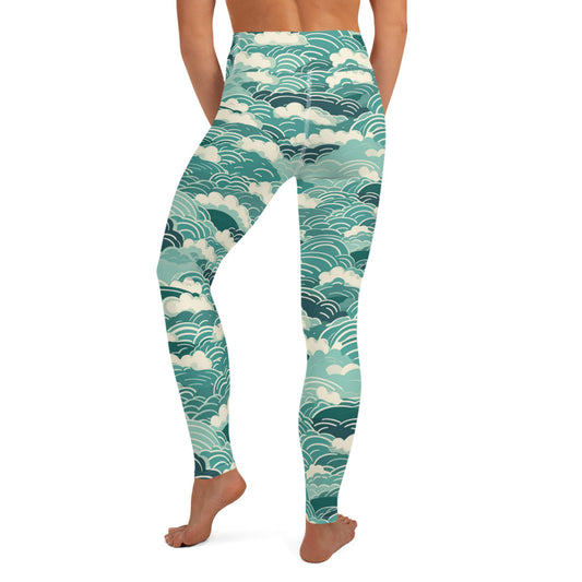 Ocean Waves Yoga Leggings