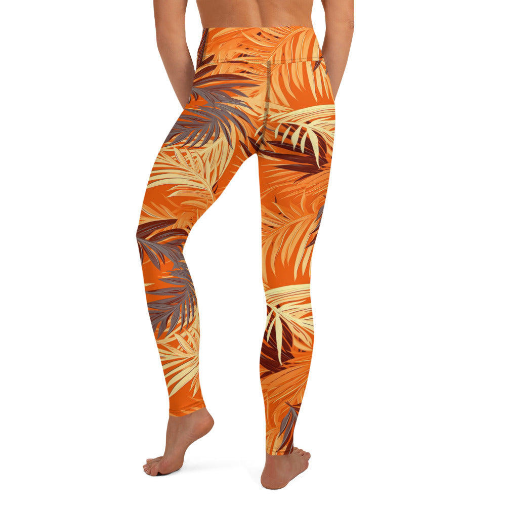 Sunny Palm Paradise Yoga Leggings