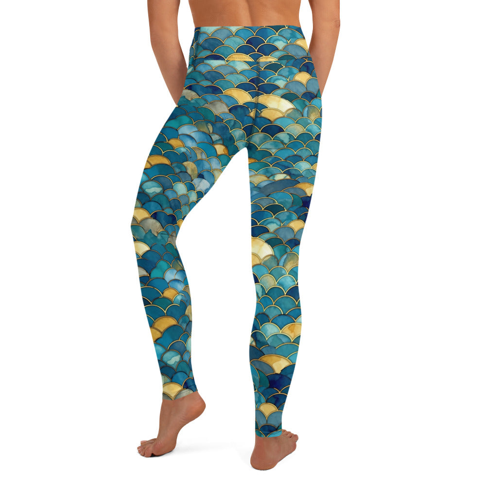 Fish Scale Pattern Yoga Leggings