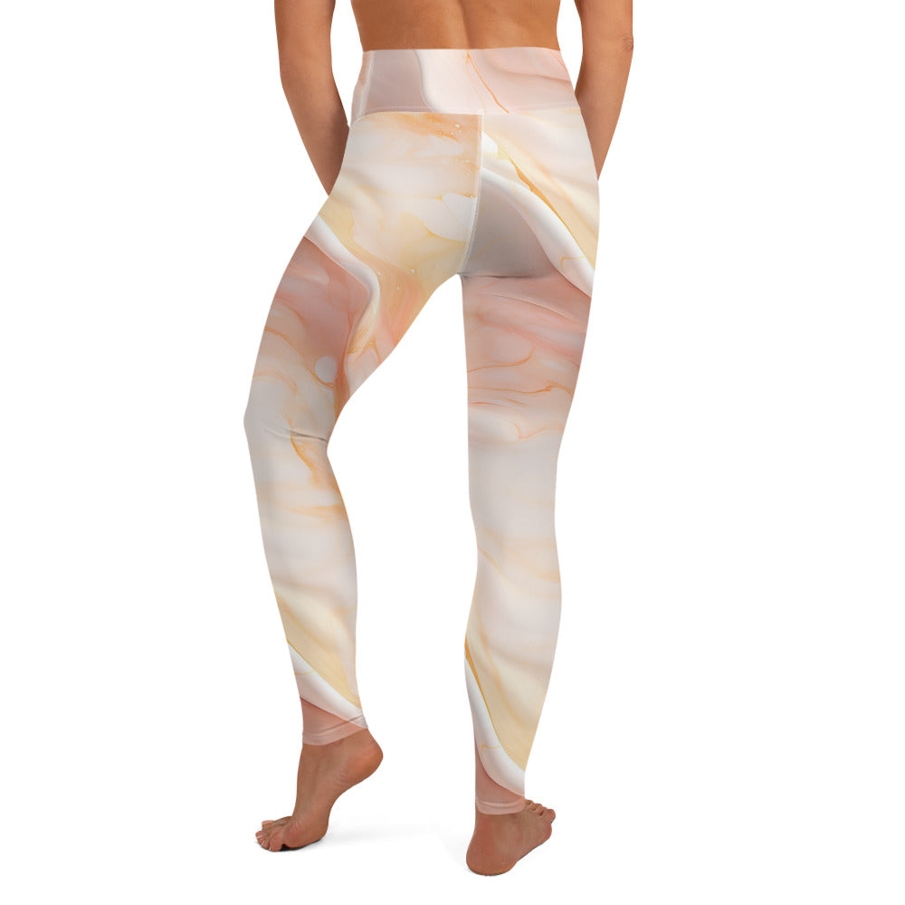 Pink Marble Yoga Leggings