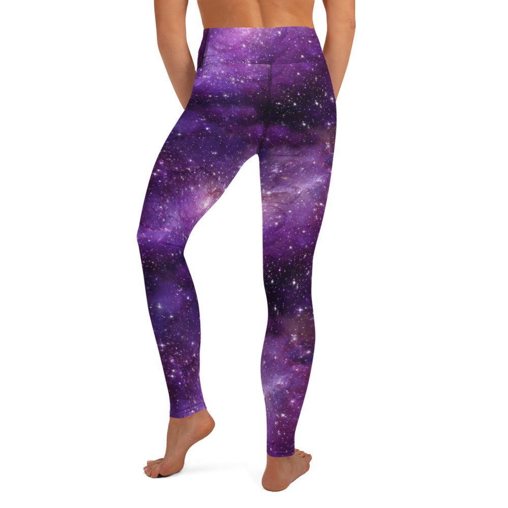 Purple Galaxy Shades Yoga Leggings